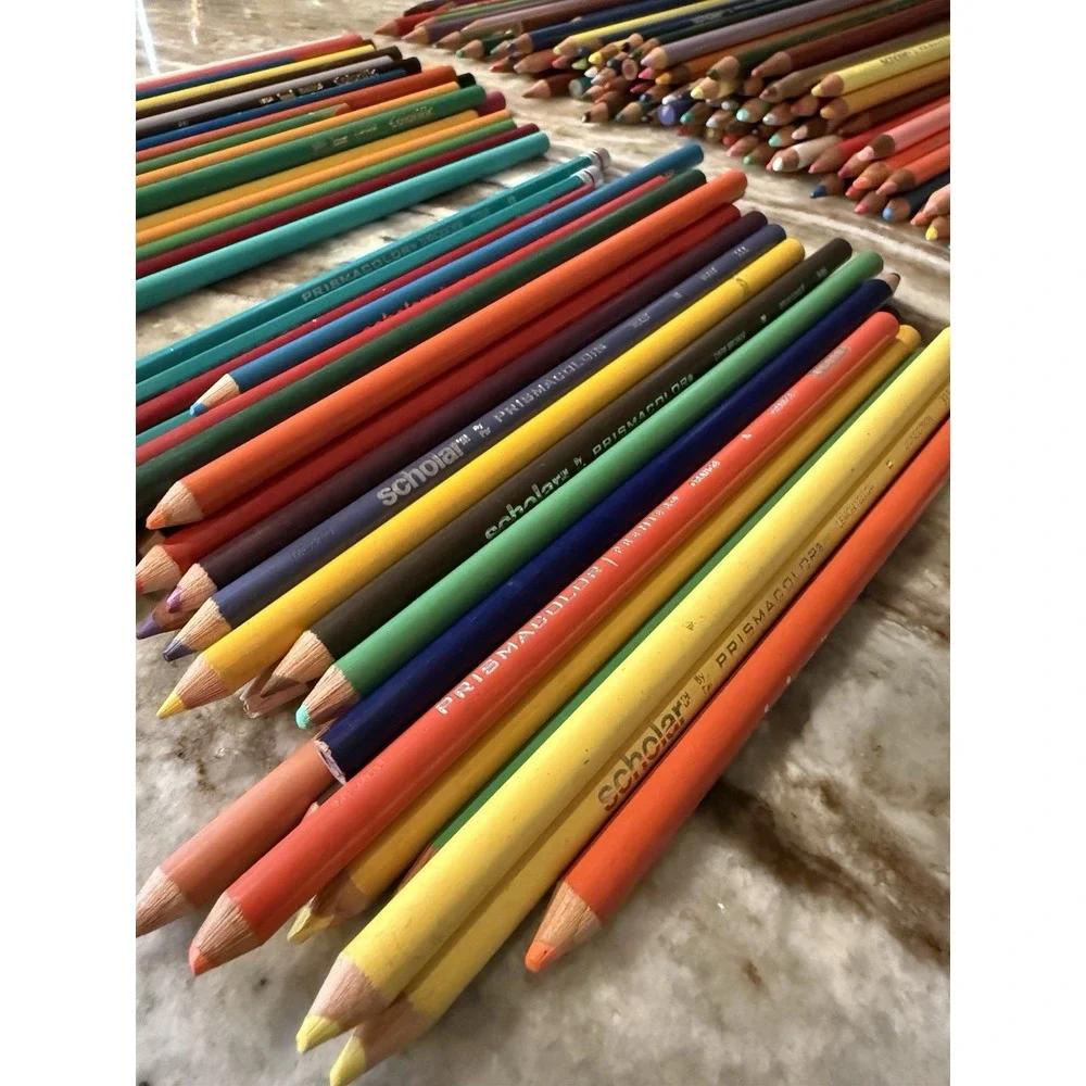Lot 160+ Vintage Prismacolor Colored Pencils Berol Colorific Premier Scholar USA